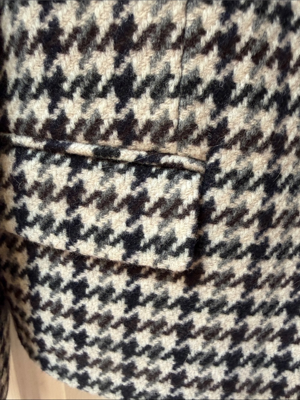 Theory square DB jacket mink Multi pattern tweed 100% wool lined houndstooth$495 - Picture 5 of 11
